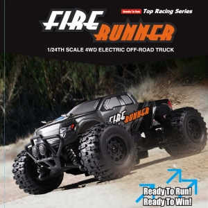 1/24 Scale  4WD ELECTRIC OFF_ROAD FIRE RUNNER -파이어런너 몬스터트럭(데바스타토 시리즈) 입문용 rc카 전동 무선 자동차 몬스터 트럭 입문추천