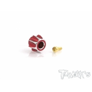 TA-117R Alum. Switch Button ( For Sanwa &amp; Airtronics MT44/M17 ) ( Red )