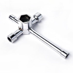 KOS13265  Glow Plug/Clutch Nut/Wheel Nut Cross Wrench (7, 8, 10, 12 &amp; 17mm) (w/glow plug clip)