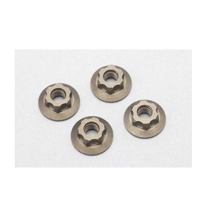 ZC-N4FL Aluminum Large-diameter Flanged Nut (Serrate}39;4pcs)