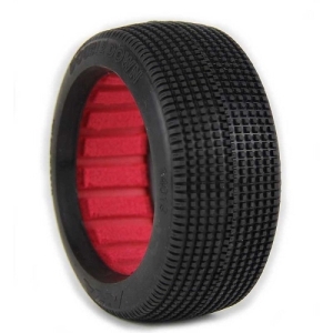 AKA14019XR 1/8 Buggy Double Down Soft LW Tire w/Red Insert(2)