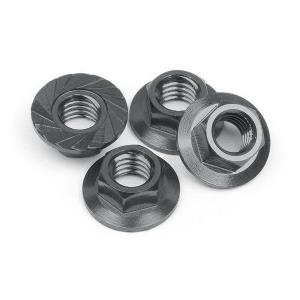 (948591) M4 Aluminum Serrated Lock Nuts 4pcs Gray
