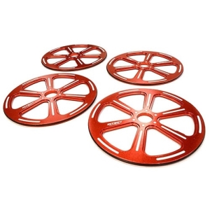 C25935RED 89mm Setup Wheel (4) for 1/8 On-road GT, GT8, Touring