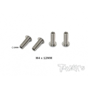 TP-087-D 4x12mm 64 Titanium Down Stop Screws 4pcs. (#TP-087-D)