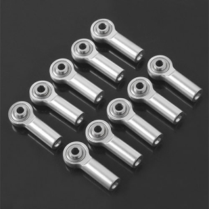 Z-S1638 M3 Medium Straight Aluminum Rod Ends (Silver) (10)