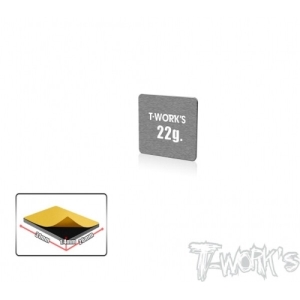 TE-207-I Adhesive Type 22g Tungsten Balance Weight 26x31x1.4mm
