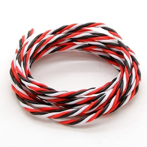 171000705-0 Twisted 22AWG Servo Wire Red/Black/White (1mtr)