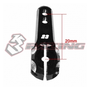 3RAC-H2320/BK  Sanwa Single Arm 3.0mm V2(servo gear hole to ball end hole length:20mm)- Black