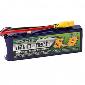 TURNIGY NANO-TECH 5000MAH 3S 45~90C LIPO PACK W/XT-90