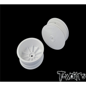 TE-218-BW-2 2.2&quot; 12mm Hex 4WD Front Wheel White( For B64/B74/YZ4-SF ) 2pcs.