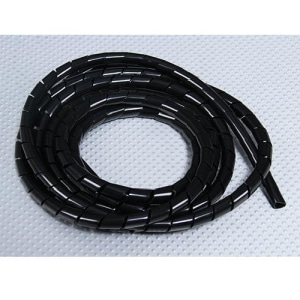 TURNIGY Spiral wrap tube ID 9mm / OD 10mm (Black - 2 Metre)
