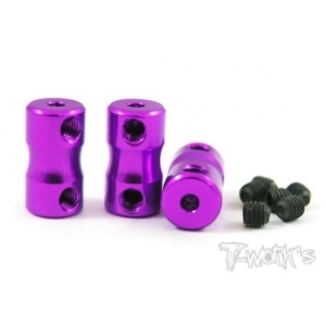 TA-024P Aluminum Double lock 2mm Bore Collar ( Purple )each 3pcs (#TA-024P)