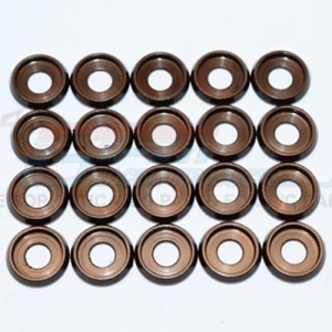 B40OD100TK06-OC Spring Steel Id:4.0mm Ring , Od:10.0mm , Thk:0.6mm Button Head Flanged Washer - 20pc Set