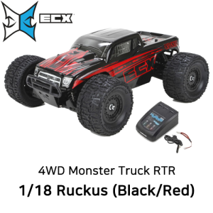 [러커스1/18 전동몬스터]RUCKUS 1/18 Scale 4WD Monster Truck Hybrid MINI충전기 포함