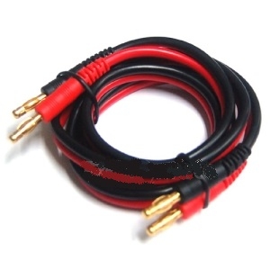 SJ-R8005 4mm Gold Male Conn to 4mm Gold Male Conn Charge Cable (90cm)