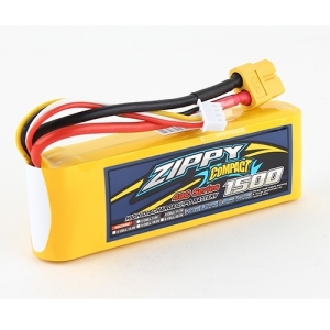 9067000019-0   ZIPPY Compact 1500mAh 3s 40C ~50C Lipo Pack