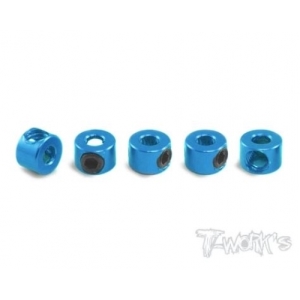 TA-041TB Aluminum Anti-Roll Bar Collar 5 pcs(Tamiya Blue)