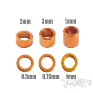 TA-019O Aluminum 4x6 Shim Set 0.5, 0.75 ,1 ,2 ,3 ,5mm each 4pcs ( Orange )