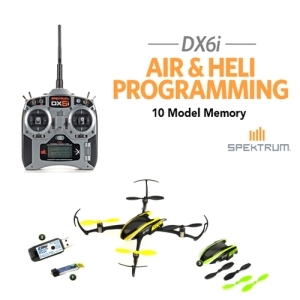 DX6i DSMX 6-Channel Transmitter(벌크포장) +Nano QX 멀티콥터 풀셋트 송신기는 벌크포장입니다.