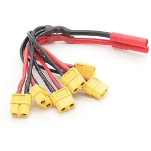 HXT 4mm to Six XT60 Female Power Distribution Lead for Multi-Rotor
