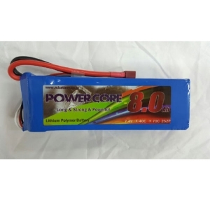 [소프트팩] PC-74800070-1 POWER CORE Li-po Battery 7.4v 2S2P 8000mah 70c (딘스짹)