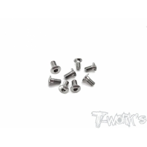 TSS-306LP 3 x 6mm Titanium Hex. Socket Head Low Profile Half Thread Screws（8pcs.)