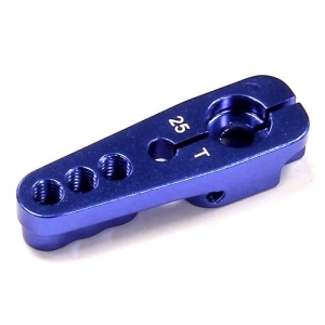 C25049BLUE Billet Machined Alloy 25T Steering Servo Horn for Axial 1/10 Wraith Rock Racer (Blue)